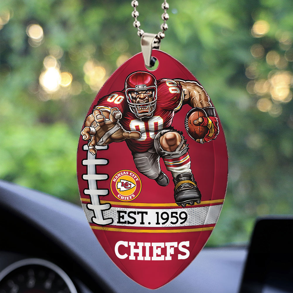 Kansas City Chiefs Custom shape 2-sided Acrylic Car Ornament – TMTHU873