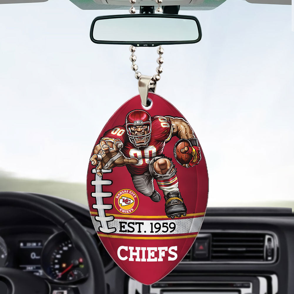 Kansas City Chiefs Custom shape 2-sided Acrylic Car Ornament – TMTHU873