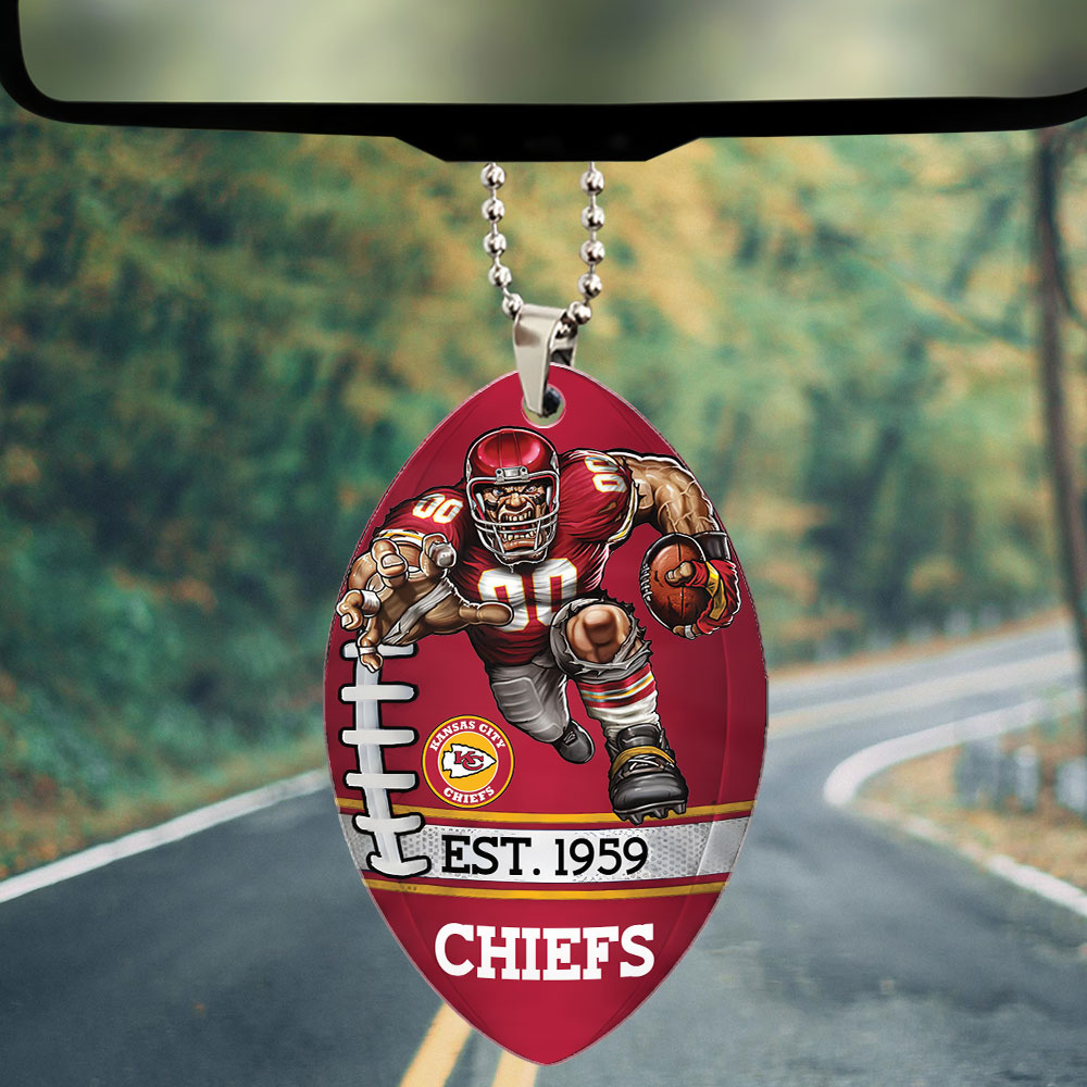 Kansas City Chiefs Custom shape 2-sided Acrylic Car Ornament – TMTHU873