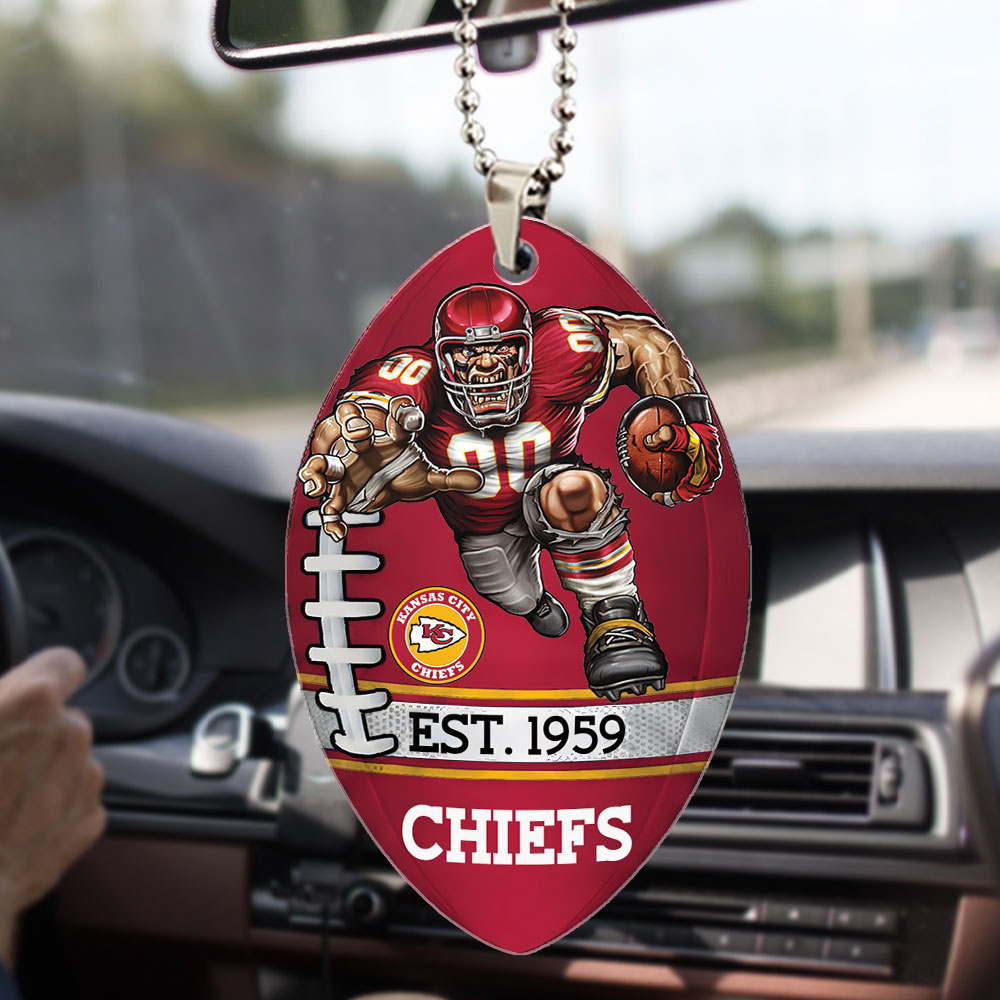 Kansas City Chiefs Custom shape 2-sided Acrylic Car Ornament – TMTHU873