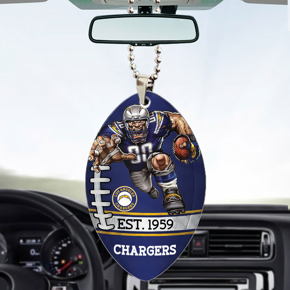 Los Angeles Chargers Custom shape 2-sided Acrylic Car Ornament – TMTHU875