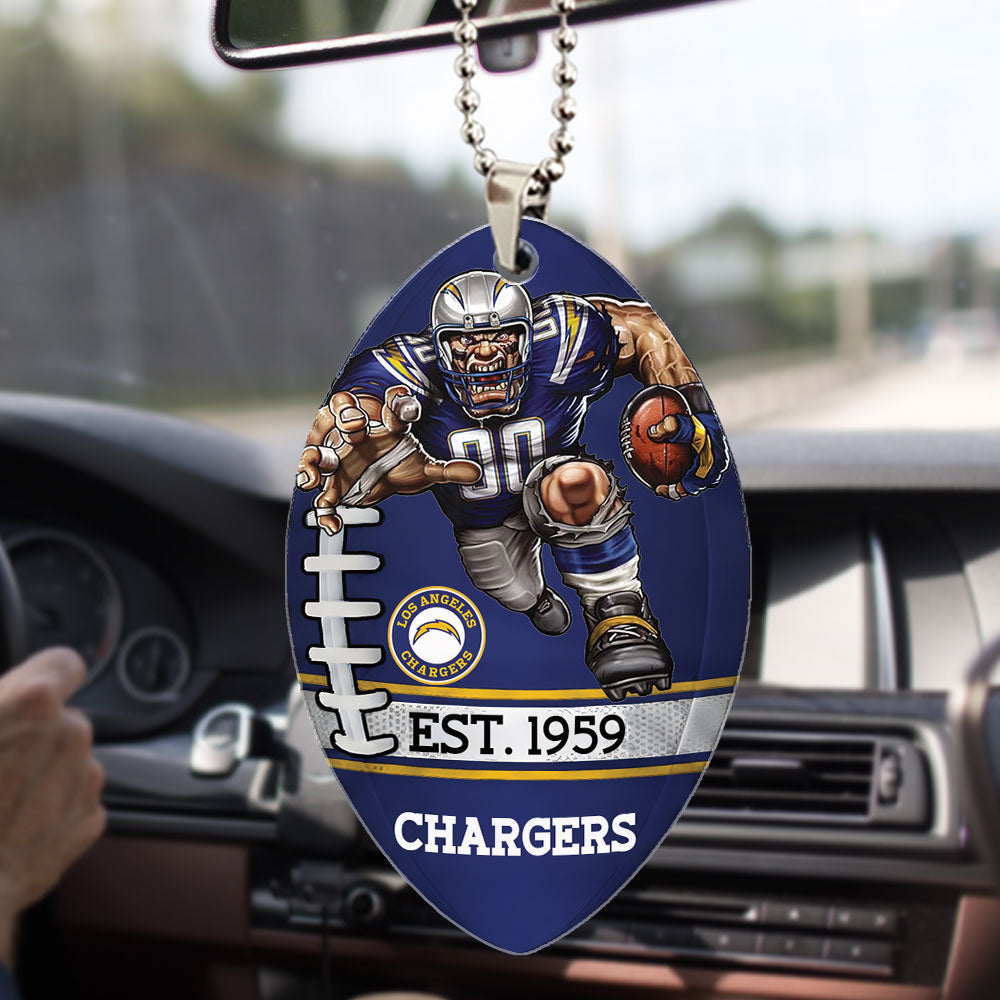Los Angeles Chargers Custom shape 2-sided Acrylic Car Ornament – TMTHU875