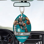 Miami Dolphins Custom shape 2-sided Acrylic Car Ornament – TMTHU877
