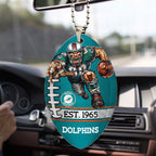 Miami Dolphins Custom shape 2-sided Acrylic Car Ornament – TMTHU877