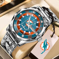Miami Dolphins Alloy Luxury Quartz Watch – TMTHU910