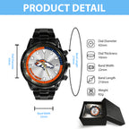 Denver Broncos Black Stainless Steel Watch – HOATT12941