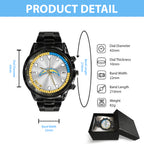 Los Angeles Chargers Black Stainless Steel Watch – HOATT12949