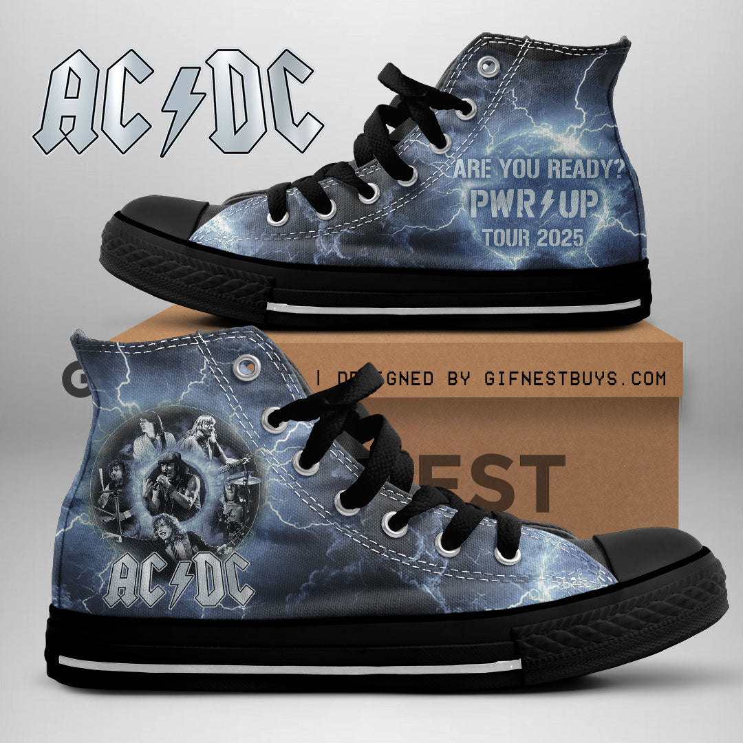 AC/DC High Top Canvas Shoes – NGHIAVT 1734