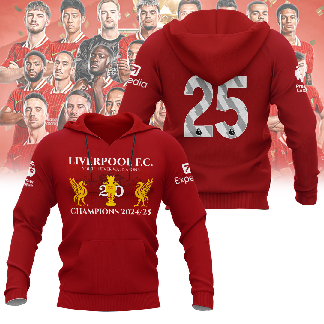 Liverpool FC 2024/25 Premier League Champions 3D Apparel – NGHIAVT 2224