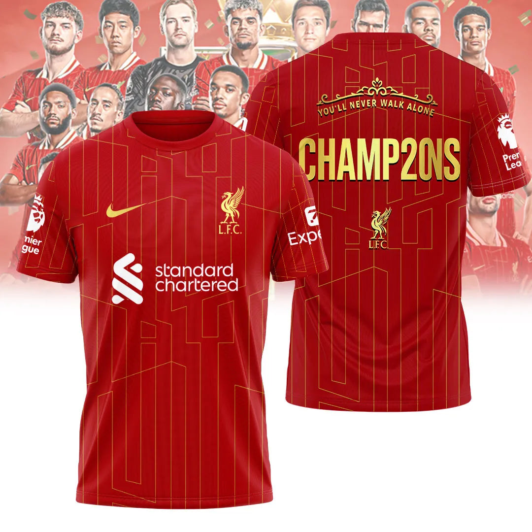 Liverpool FC 2024/25 Premier League Champions 3D Apparel – NGHIAVT 2237
