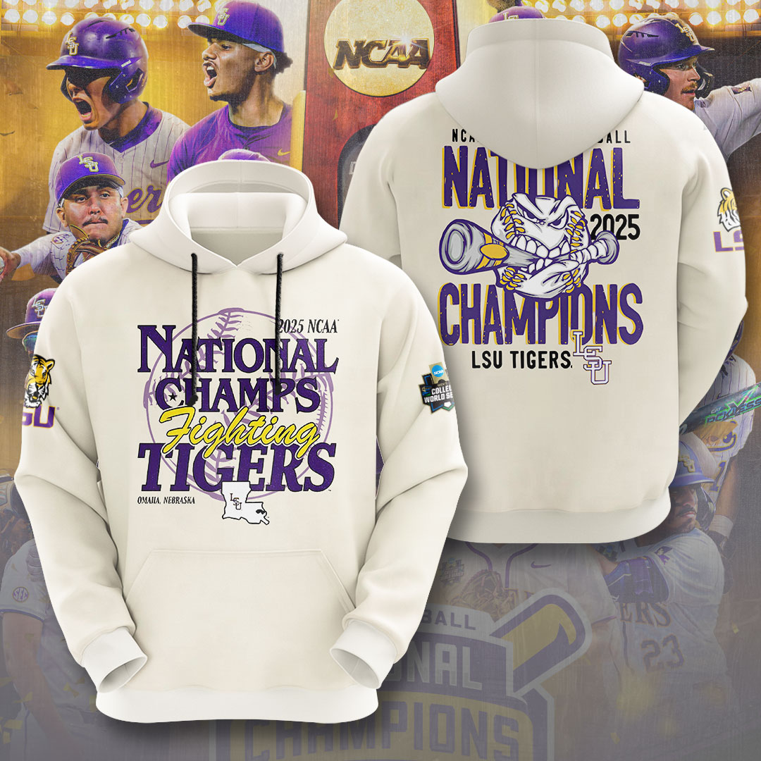 LSU Tigers Baseball 2025 National Champions 3D Apparel – NGHIAVT 2865