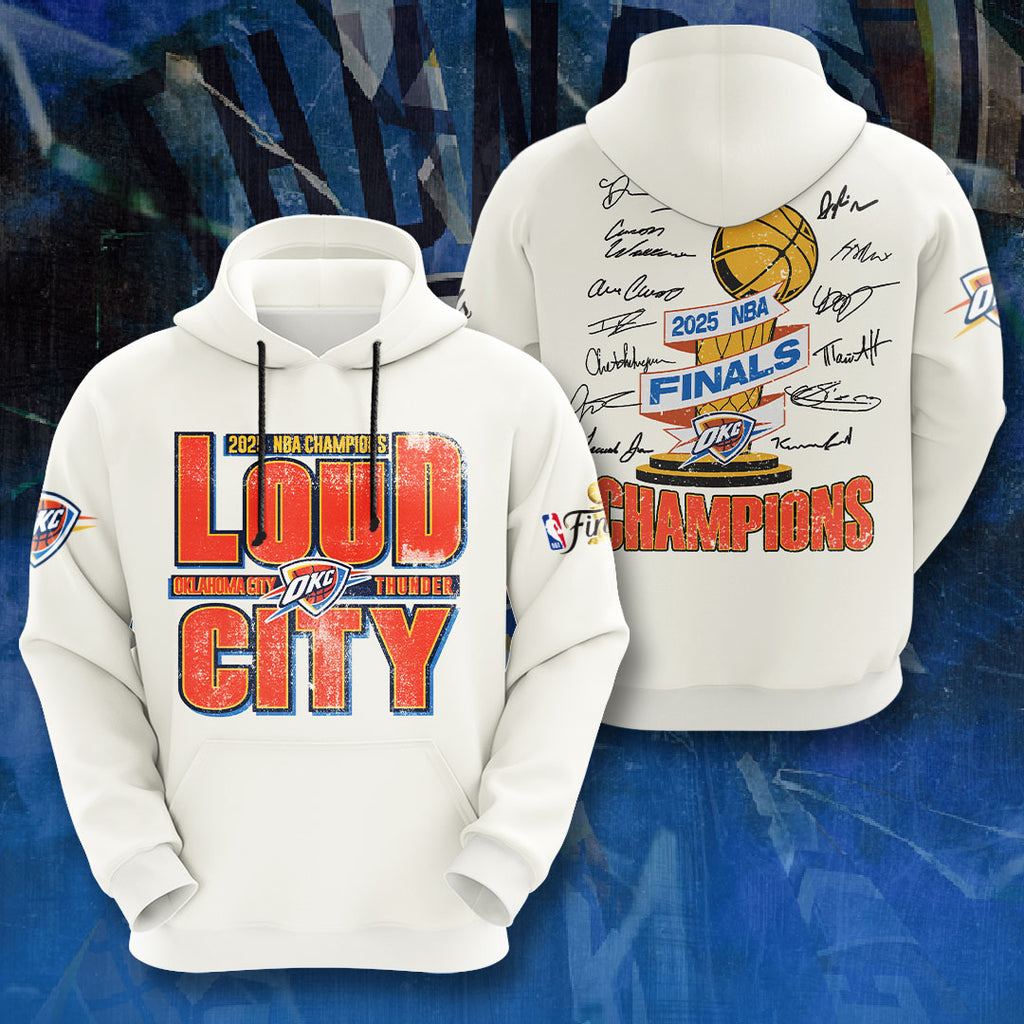 Oklahoma City Thunder 2025 NBA Champions 3D Apparel – NGHIAVT 2914
