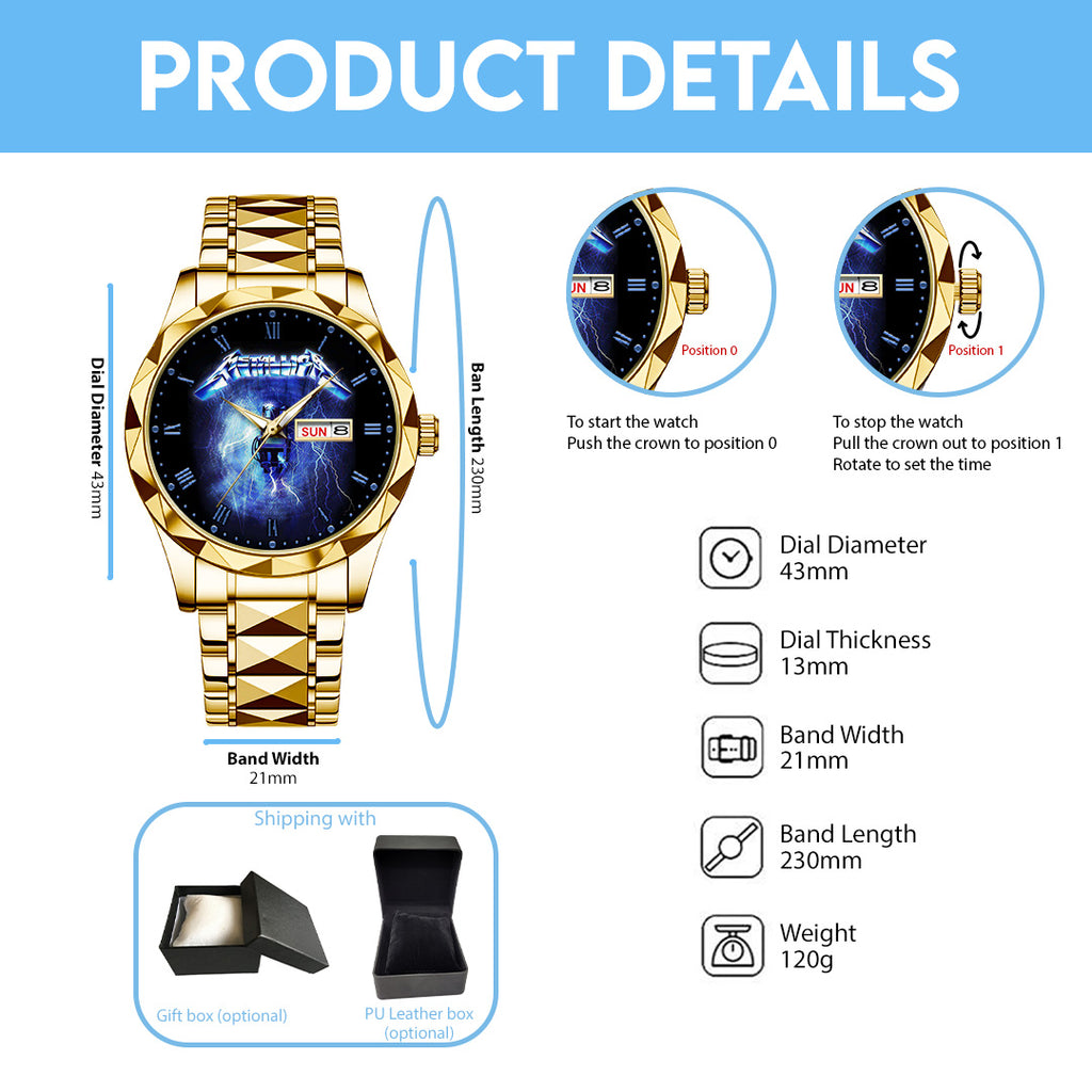 Metallica Alloy Luxury Quartz Watch – NGHIAVT 3153