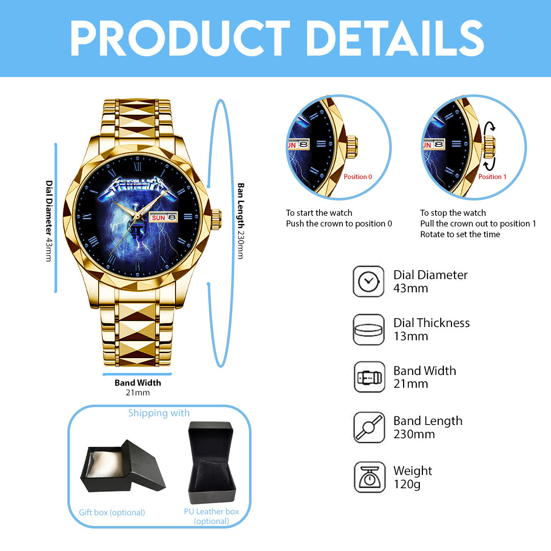 Metallica Alloy Luxury Quartz Watch – NGHIAVT 3153