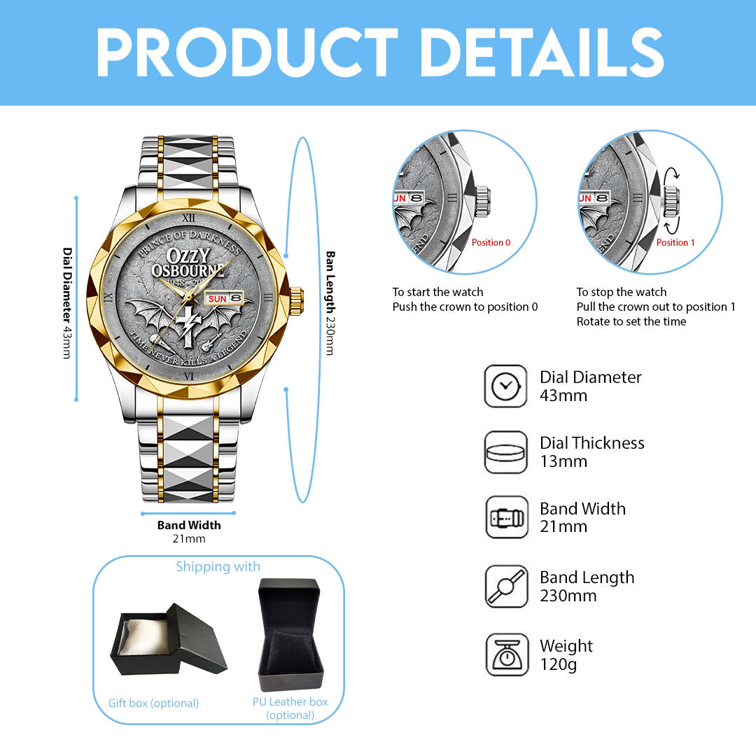 Ozzy Osbourne Alloy Luxury Quartz Watch – NGHIAVT 3292
