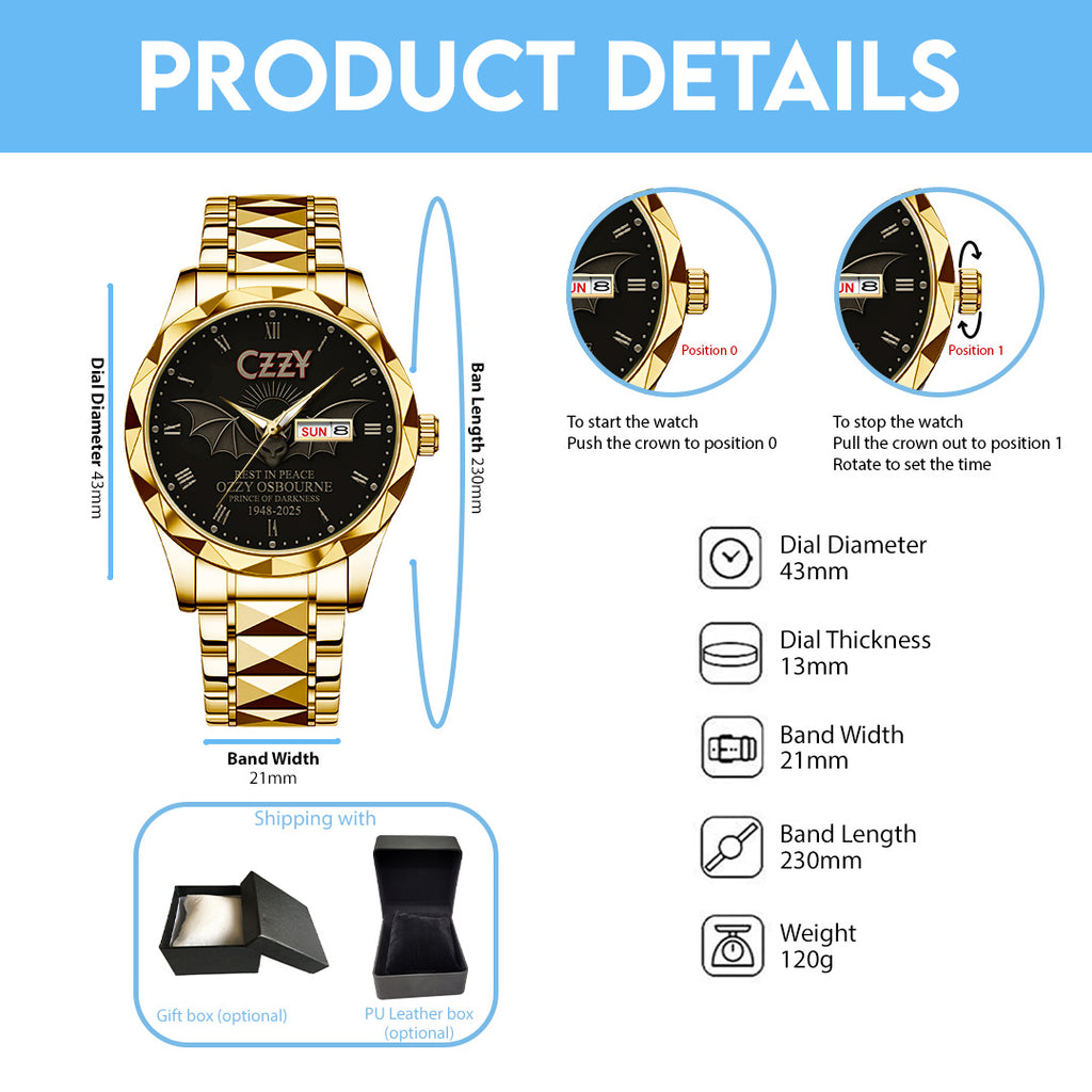 Ozzy Osbourne Alloy Luxury Quartz Watch – NGHIAVT 3300