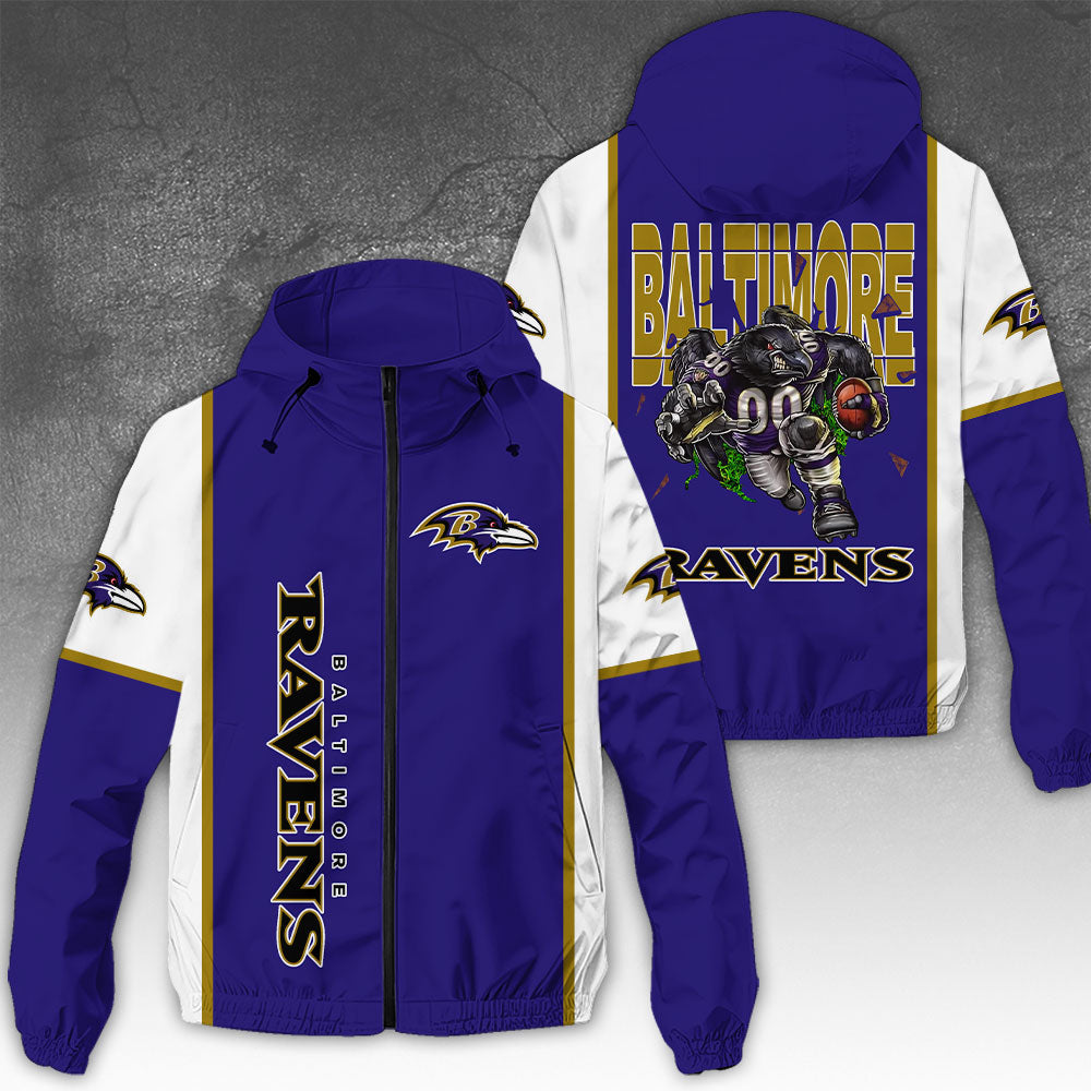 Baltimore Ravens 3D Windbreaker Jacket – NGHIAVT3910