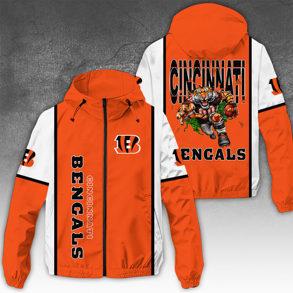 Cincinnati Bengals 3D Windbreaker Jacket – NGHIAVT3911