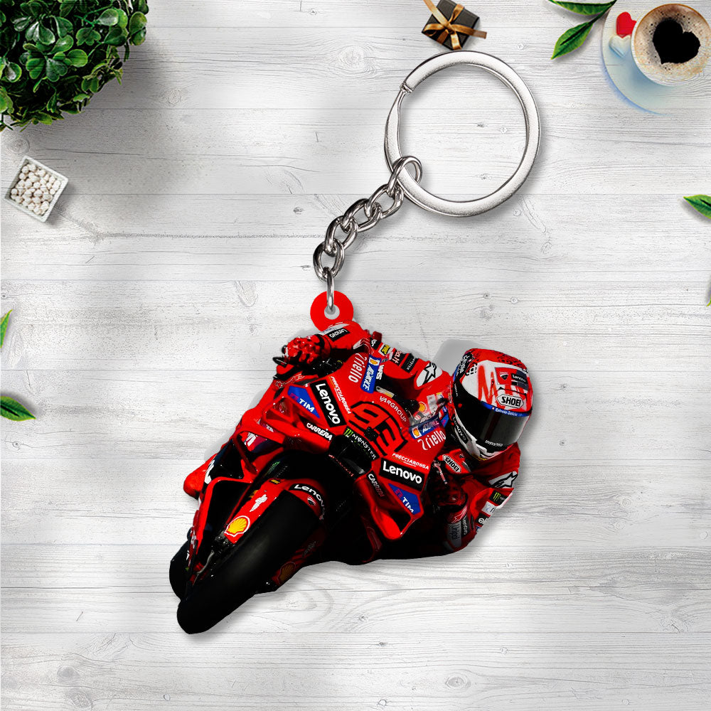 Ducati Lenovo Team x Marc Márquez 2025 Custom Shape 2-sided Keychain – NGHIAVT5099