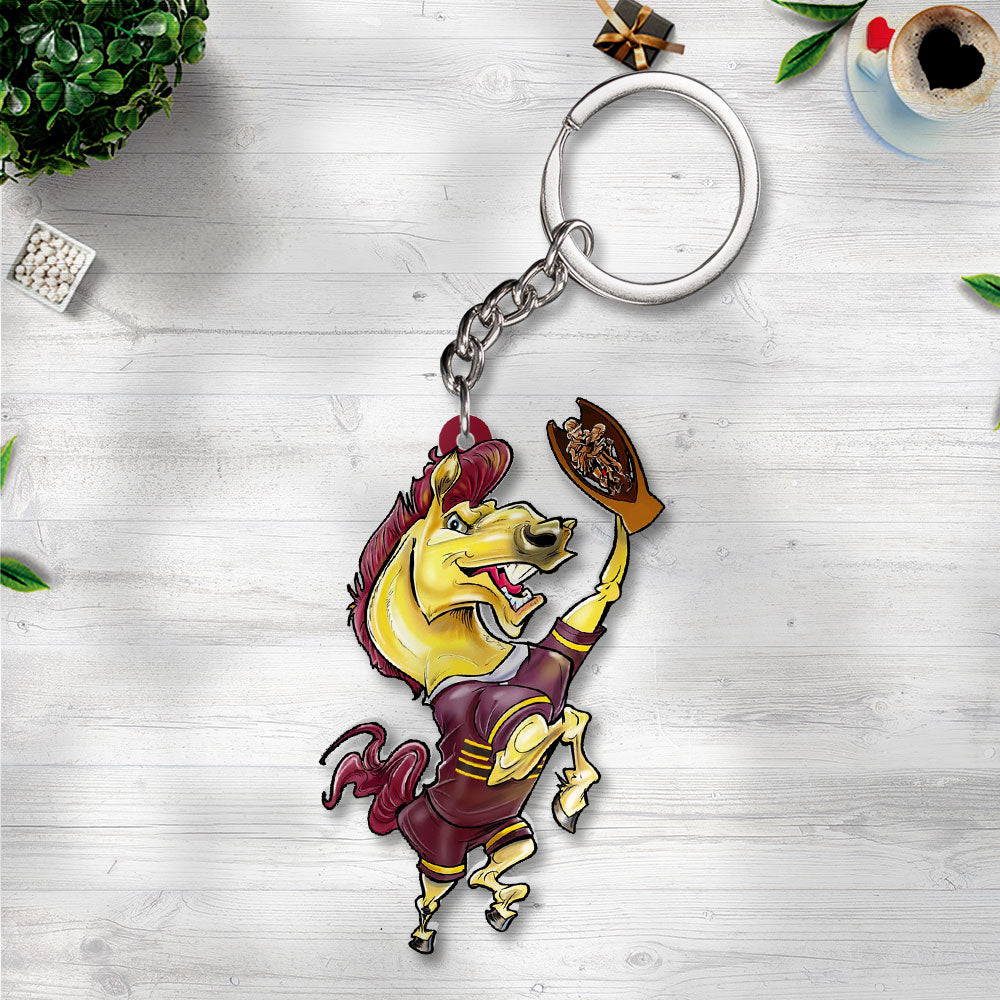 Brisbane Broncos 2025 Custom Shape 2-sided Keychain – NGHIAVT5183