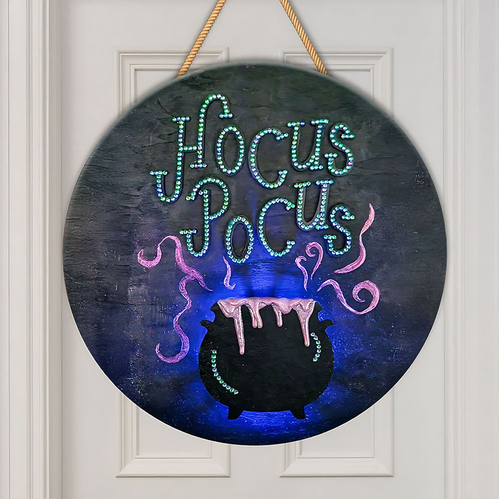 Hocus Pocus Round Wooden Sign – NGHIAVT5299