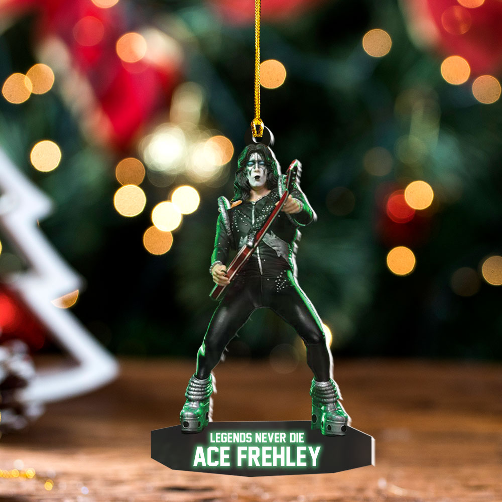 KISS x Ace Frehley Custom Shape 2-sided Acrylic Ornament – NGHIAVT5354