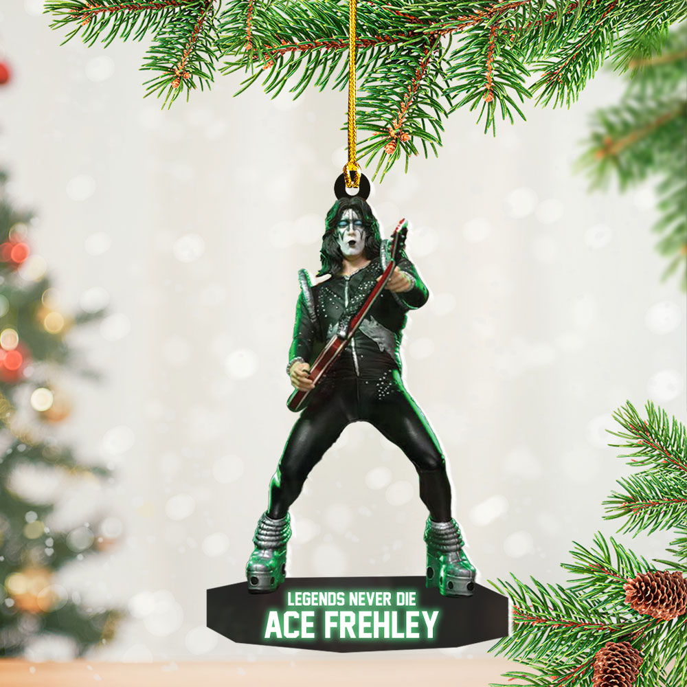 KISS x Ace Frehley Custom Shape 2-sided Acrylic Ornament – NGHIAVT5354