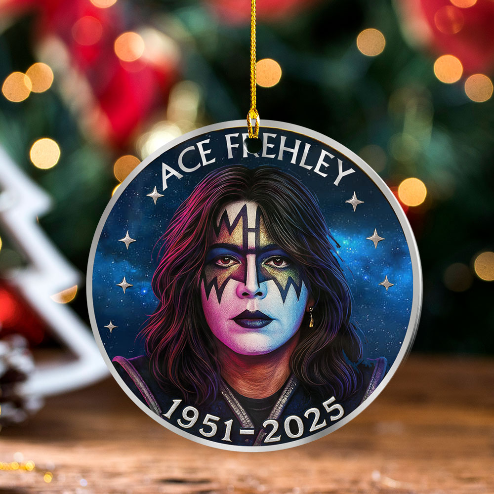 KISS x Ace Frehley Custom Shape 2-sided Acrylic Ornament – NGHIAVT5356