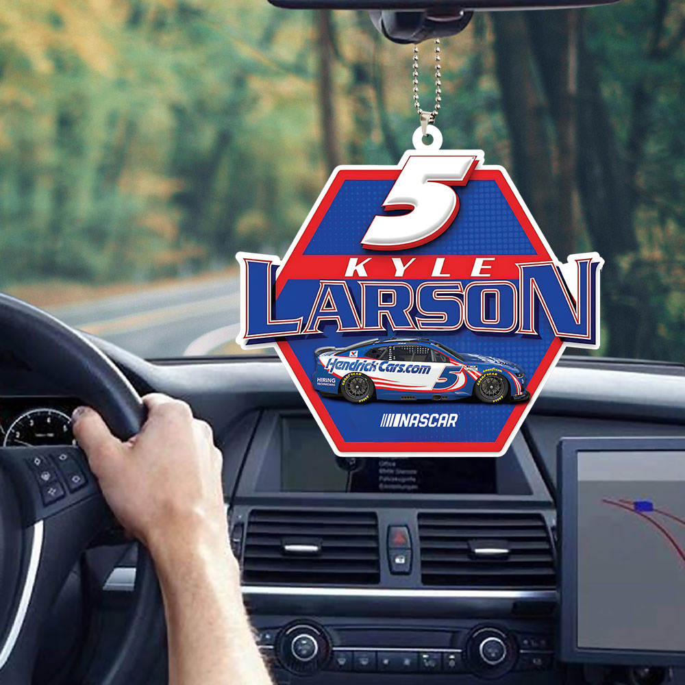 Kyle Larson 2025 Custom shape 2-sided Acrylic Car Ornament – NGHIAVT5583