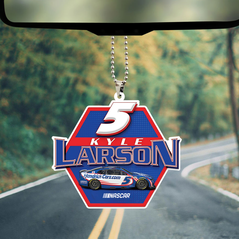 Kyle Larson 2025 Custom shape 2-sided Acrylic Car Ornament – NGHIAVT5583