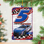 Kyle Larson 2025 Custom Shape 2-sided Acrylic Ornament – NGHIAVT5585