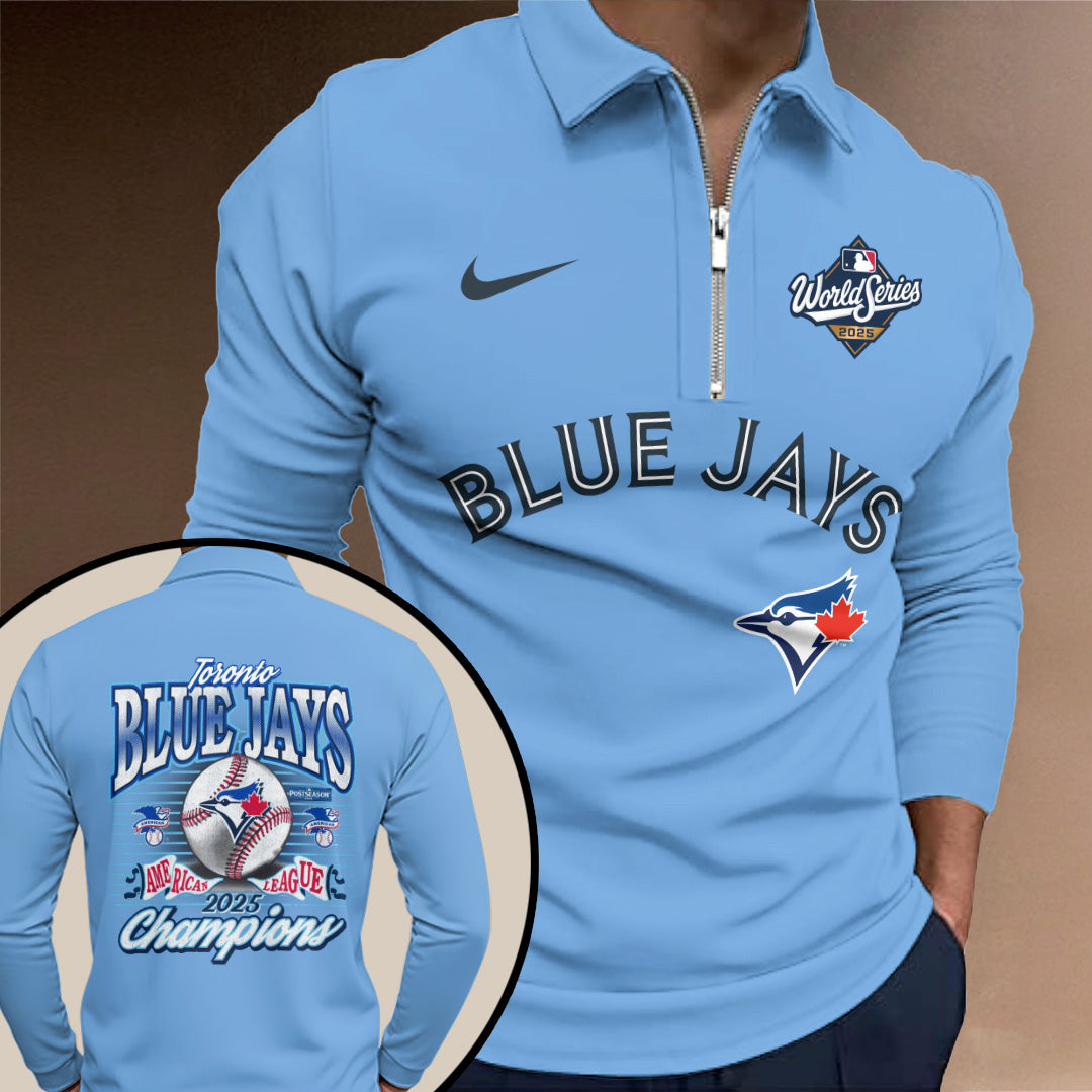 Toronto Blue Jays Zip Polo Shirt – NGHIAVT5801