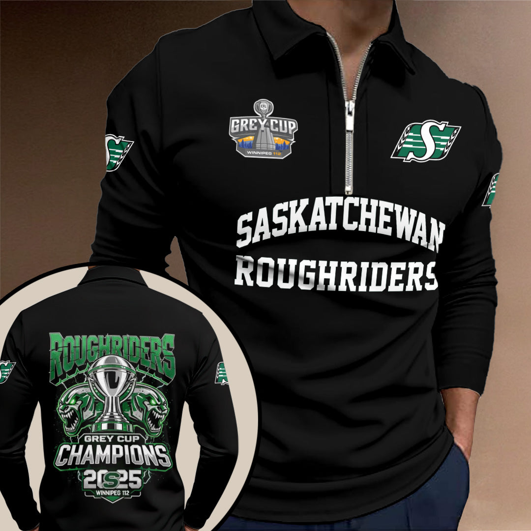 Saskatchewan Roughriders 2025 Zip Polo Shirt – NGHIAVT5806