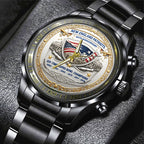 New England Patriots 65th Anniversary 2025 Black Stainless Steel Watch – NGHIAVT6142