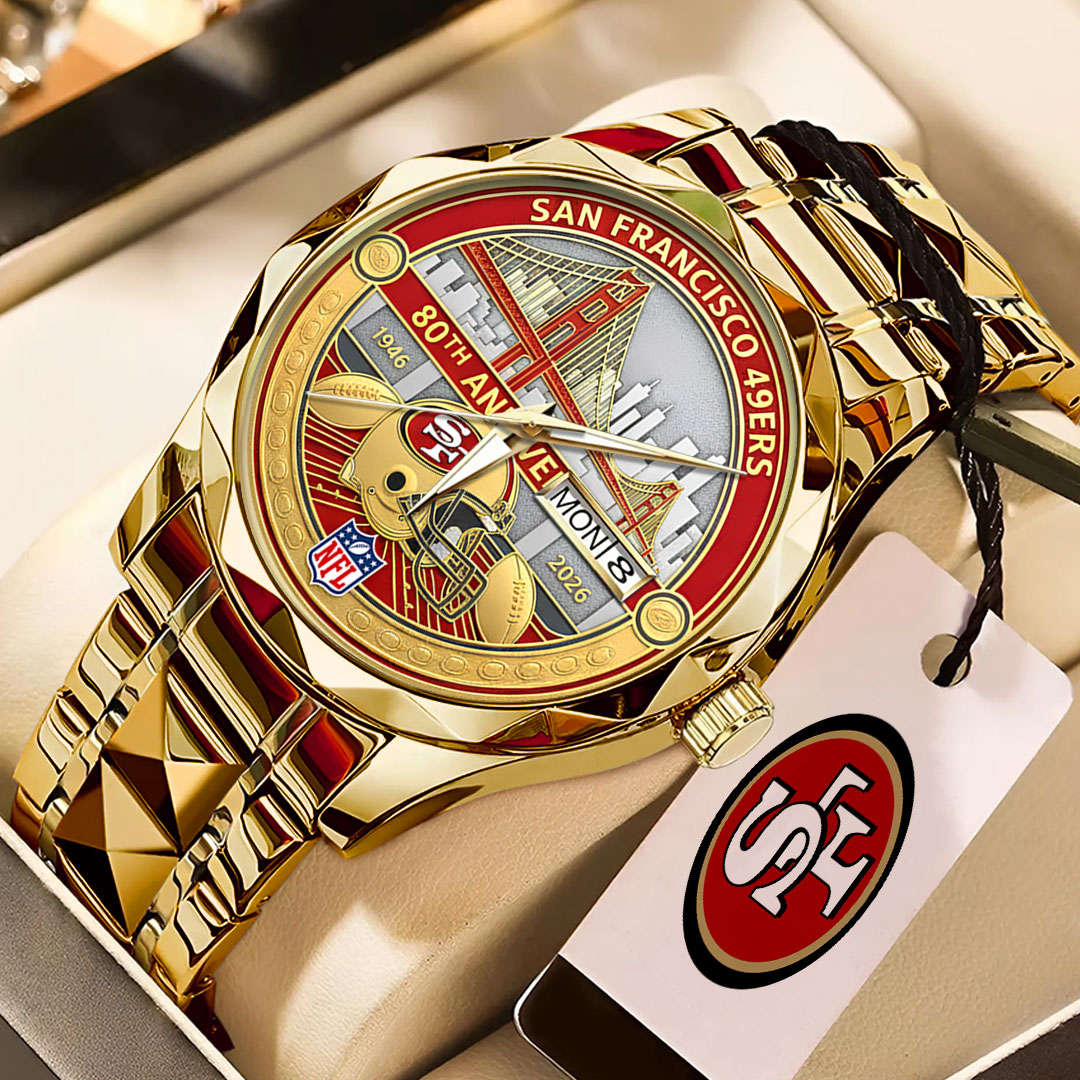San Francisco 49ers 80th Anniversary Alloy Luxury Quartz Watch – NGHIAVT9625