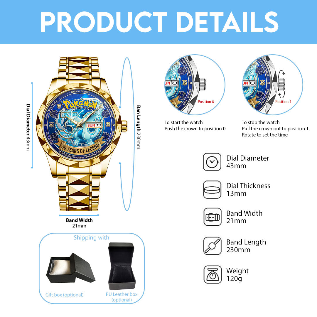 Pokemon 1996-2026 Alloy Luxury Quartz Watch – NGHIAVT9650