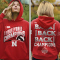 Nebraska Cornhuskers Women's Volleyball 2025 Big Ten Champions 3D Apparel – MAITM13874