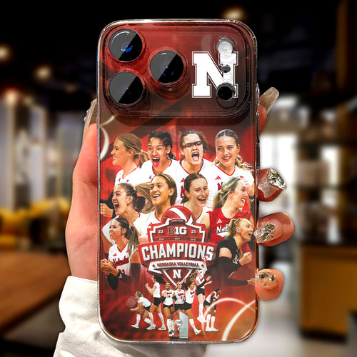 Nebraska Cornhuskers Women's Volleyball 2025 Big Ten Champions Phone Case – MAITM13879