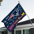 New England Patriots 2025 AFC Champions 3D Double-side House Flag – TMTHU3463