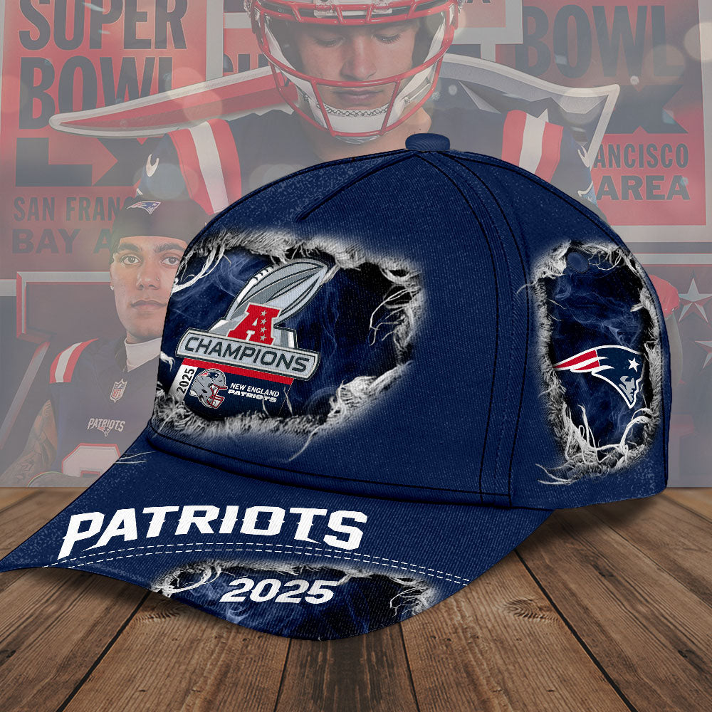 New England Patriots 2025 AFC Champions Classic Cap – TMTHU3453
