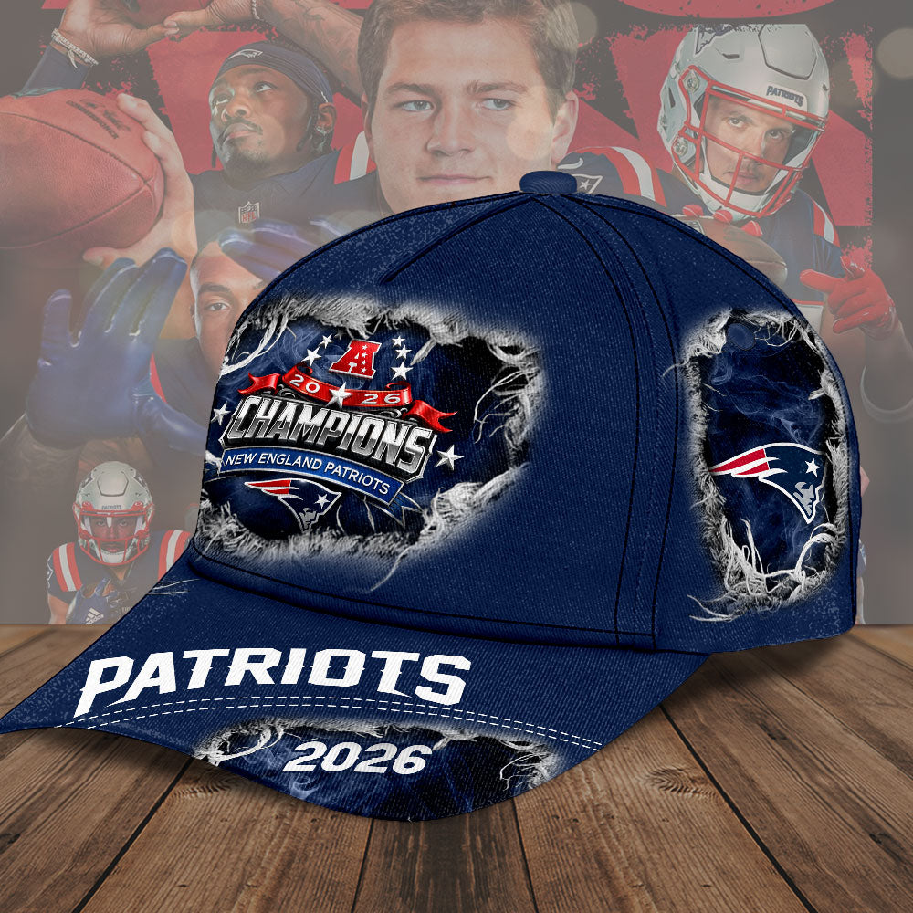 New England Patriots 2025 AFC Champions Classic Cap – TMTHU3525