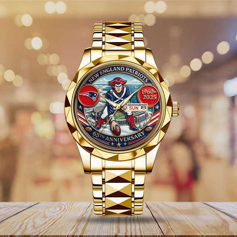 New England Patriots 65th Anniversary Alloy Luxury Quartz Watch – MAITM14414