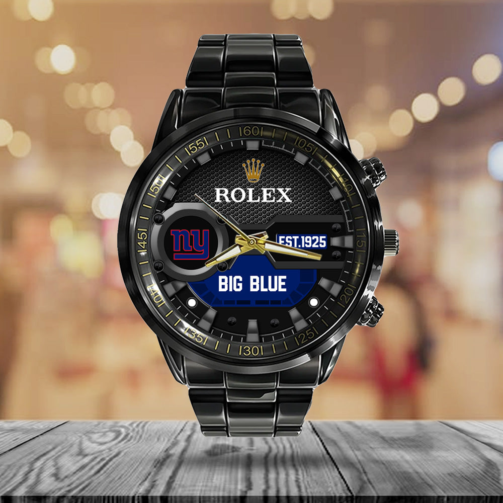 New York Giants x Rolex Black Stainless Steel Watch – MAITM13218