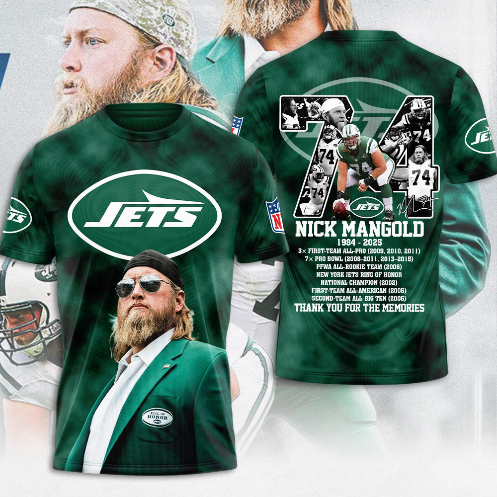 New York Jets x Nick Mangold 3D Apparel – MAITM13628