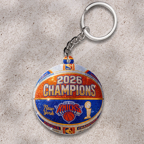 New York Knicks 2026 NBA Finals Champions Custom Shape 2-sided Keychain – HOATT18957