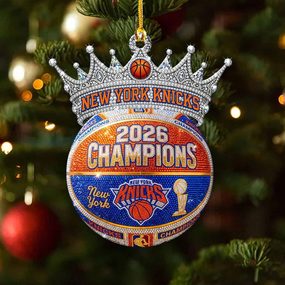 New York Knicks 2026 NBA Finals Champions Custom Shape 2-side Printed Acrylic Ornament – HOATT20938