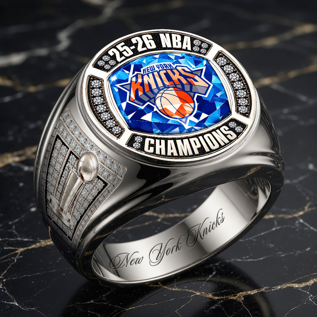 New York Knicks 2026 NBA Finals Champions 3D Engraved Ring – HOATT18620