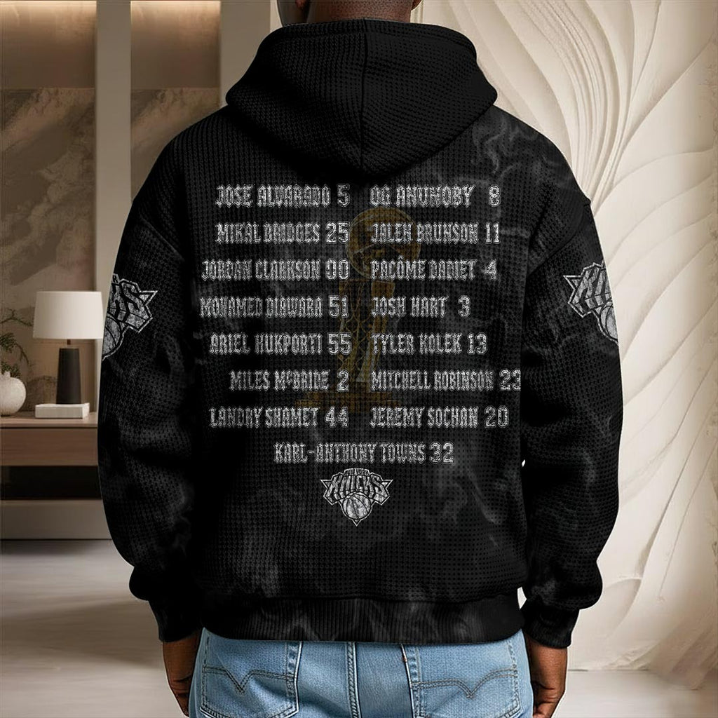 New York Knicks 2026 NBA Finals Champions 3D Unisex Waffle Hoodie – HOATT19243