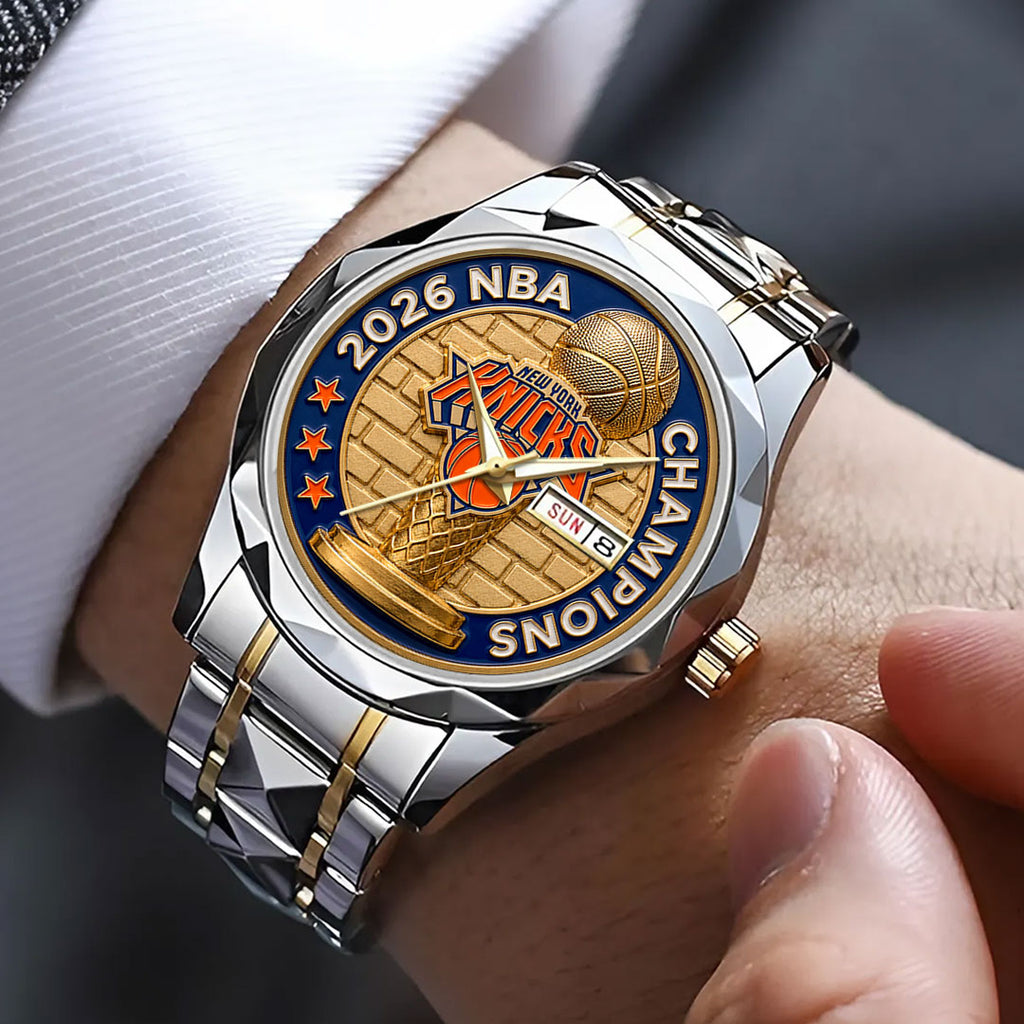 New York Knicks 2026 NBA Finals Champions Alloy Luxury Quartz Watch – HOATT18958