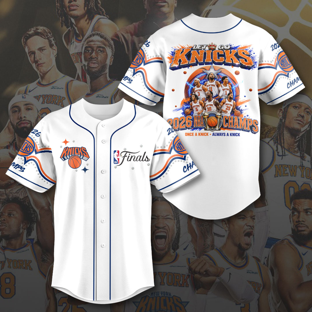 New York Knicks 2026 NBA Finals Champions Baseball Jersey – HOATT19923